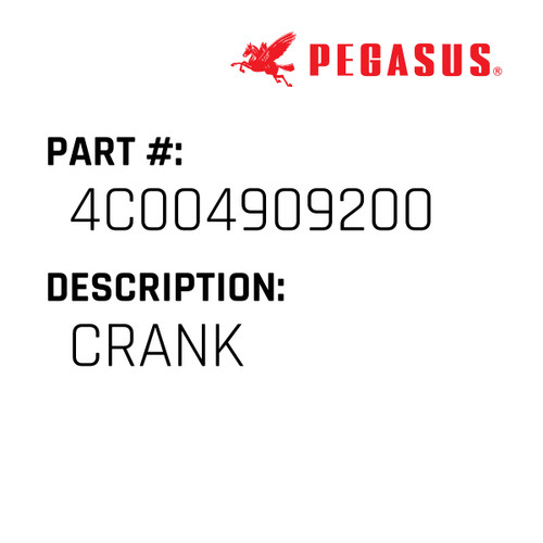 Crank Part Number 4C0049092009 for Pegasus Sewing Machine Model M852-90 Series