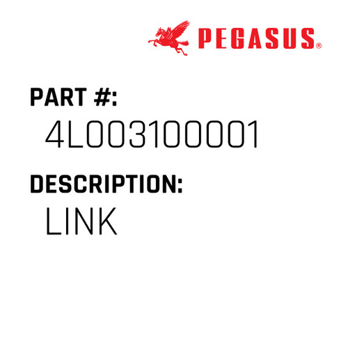 Link Part Number 4L0031000019 for Pegasus Sewing Machine Model FS700P Series