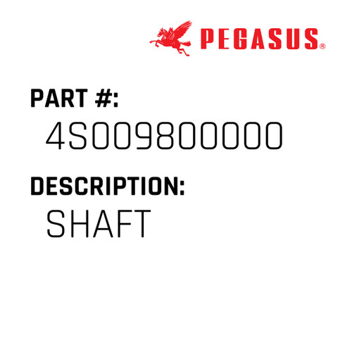 Shaft Part Number 4S0098000009 for Pegasus Sewing Machine Model MC310 Series