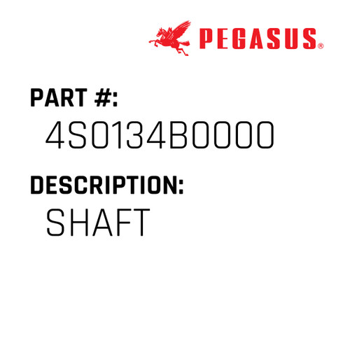 Shaft Part Number 4S0134B00009 for Pegasus Sewing Machine Model GX5200 Series
