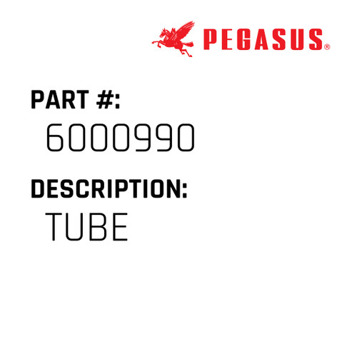Tube Part Number 600099000009 for Pegasus Sewing Machine Model PH-200 Series