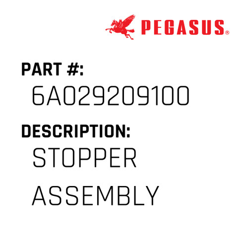 Stopper Assembly Part Number 6A0292091009 for Pegasus Sewing Machine Model FS700/PD23 Series