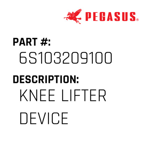 Knee Lifter Device Part Number 6S1032091009 for Pegasus Sewing Machine Model W600-81 Series