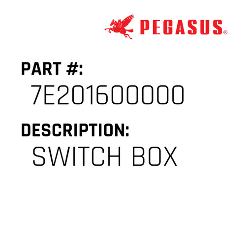 Switch Box Part Number 7E2016000009 for Pegasus Sewing Machine Model M900/D232 Series