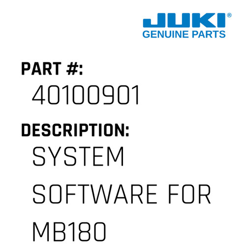 System Software - Juki #40100901 Genuine Juki Part