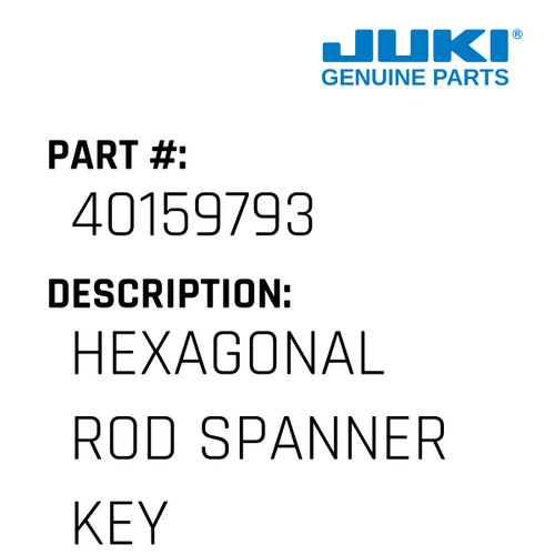 Hexagonal Rod Spanner Key Comb - Juki #40159793 Genuine Juki Part