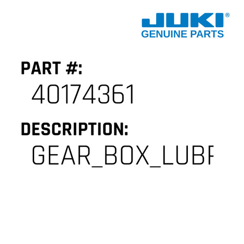 Gear Box Lubrication Felt - Juki #40174361 Genuine Juki Part