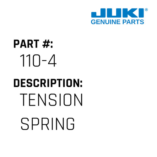 Tension Spring - Juki #110-4 Genuine Juki Part