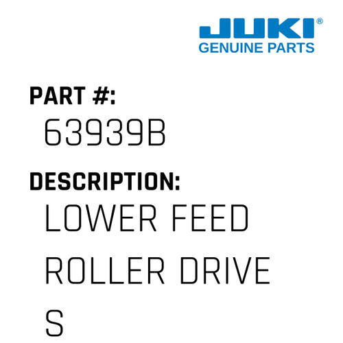 Lower Feed Roller Drive Shaft - Juki #63939B Genuine Juki Part