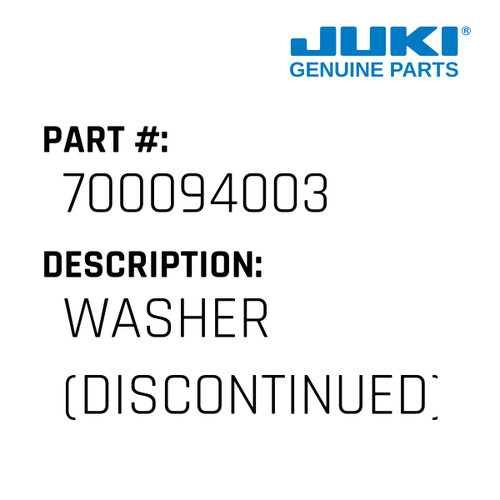 Washer - Juki #700094003 Genuine Juki Part
