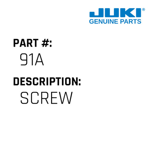 Screw - Juki #91A Genuine Juki Part