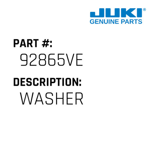 Washer - Juki #92865VE Genuine Juki Part