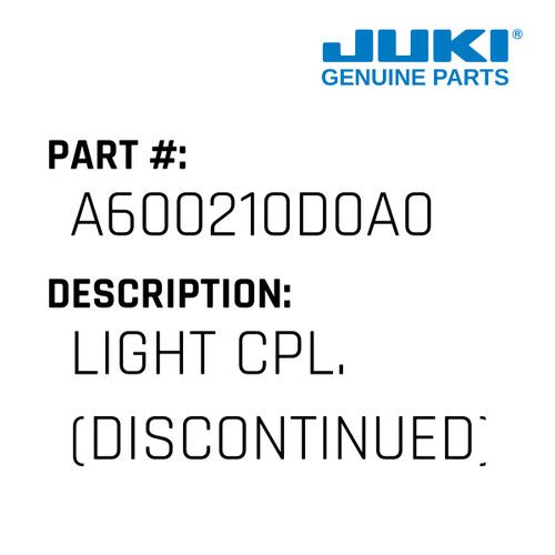 Light Cpl. - Juki #A600210D0A0 Genuine Juki Part