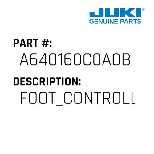 Foot Controller - Juki #A640160C0A0B Genuine Juki Part
