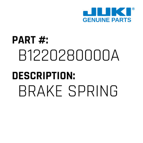 Brake Spring - Juki #B1220280000A Genuine Juki Part