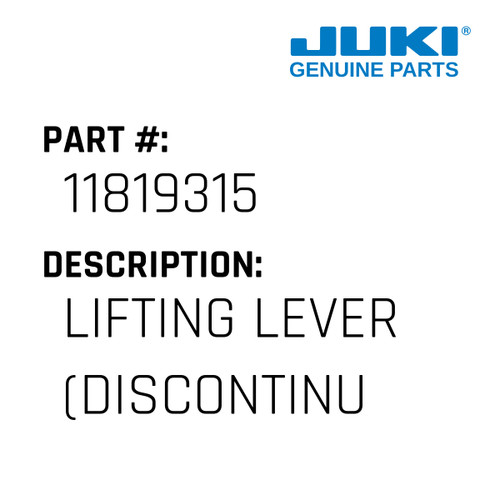 Lifting Lever - Juki #11819315 Genuine Juki Part