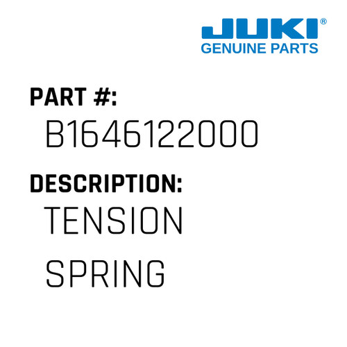 Tension Spring - Juki #B1646122000 Genuine Juki Part