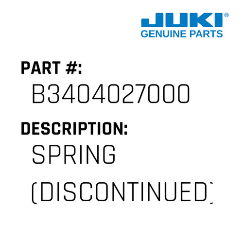 Spring - Juki #B3404027000 Genuine Juki Part