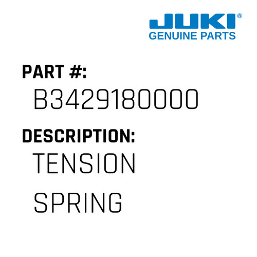 Tension Spring - Juki #B3429180000 Genuine Juki Part