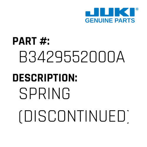 Spring - Juki #B3429552000A Genuine Juki Part