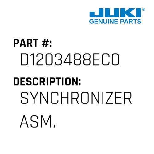 Synchronizer Asm. - Juki #D1203488EC0 Genuine Juki Part