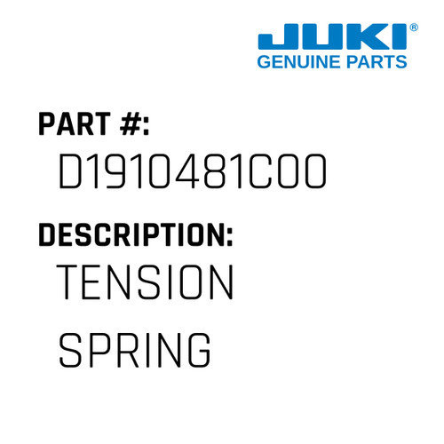 Tension Spring - Juki #D1910481C00 Genuine Juki Part