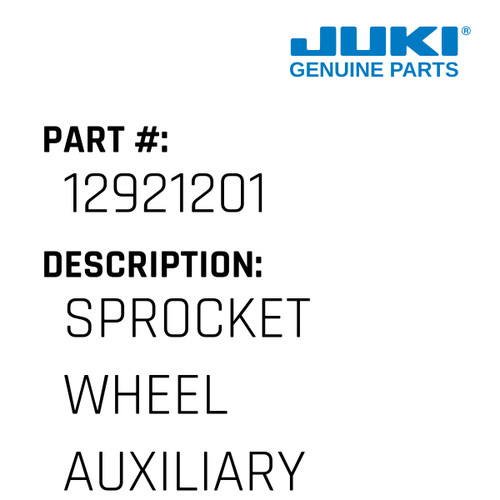 Sprocket Wheel Auxiliary Cover - Juki #12921201 Genuine Juki Part