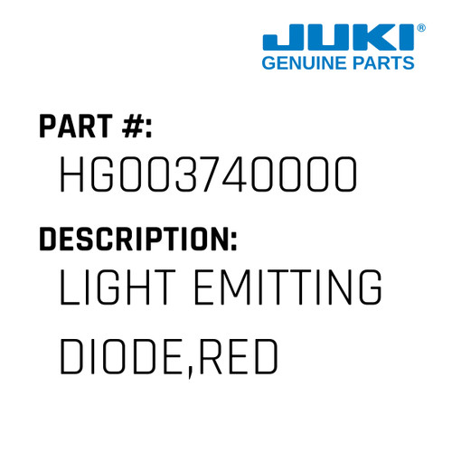 Light Emitting Diode,Red - Juki #HG003740000 Genuine Juki Part