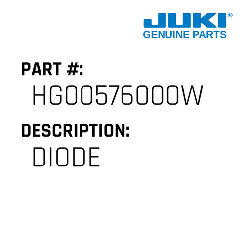 Diode - Juki #HG00576000W Genuine Juki Part