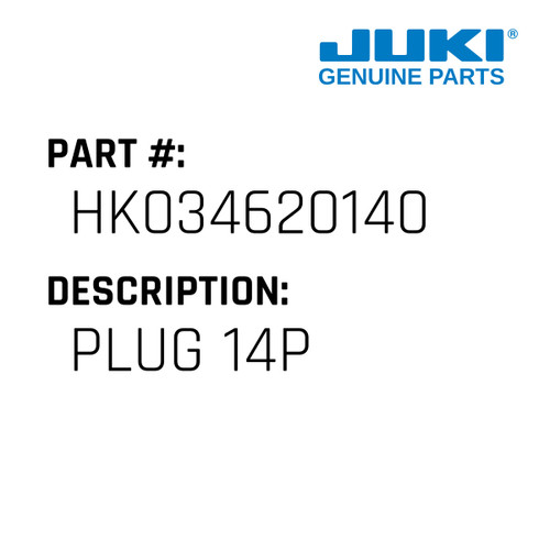 Plug 14P - Juki #HK034620140 Genuine Juki Part