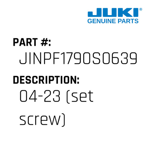 04-23 - Juki #JINPF1790S0639 Genuine Juki Part