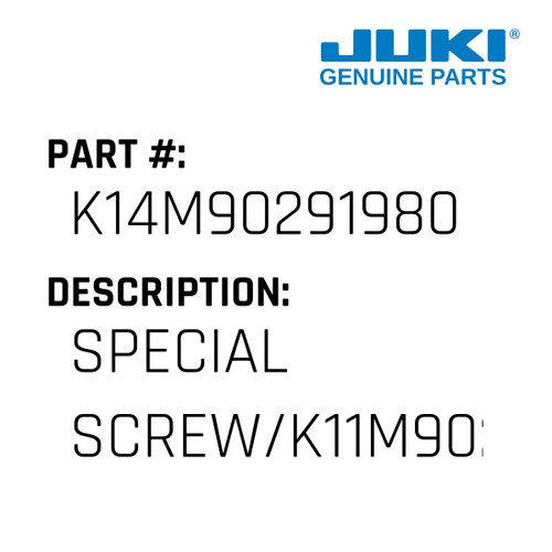 Special Screw/K11M90291980 - Juki #K14M90291980 Genuine Juki Part