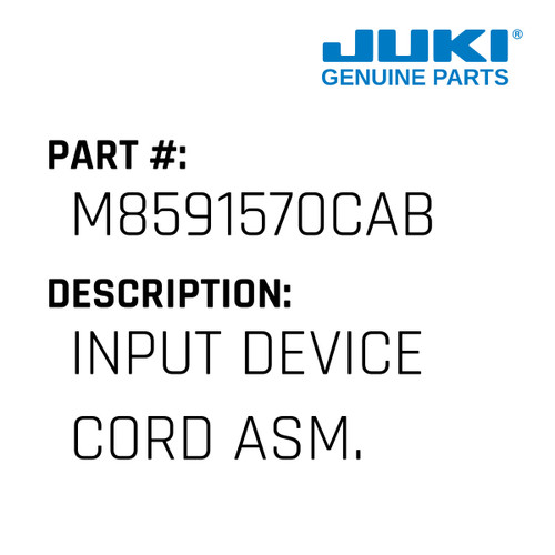 Input Device Cord Asm. - Juki #M8591570CAB Genuine Juki Part