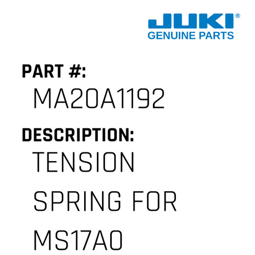 Tension Spring - Juki #MA20A1192 Genuine Juki Part