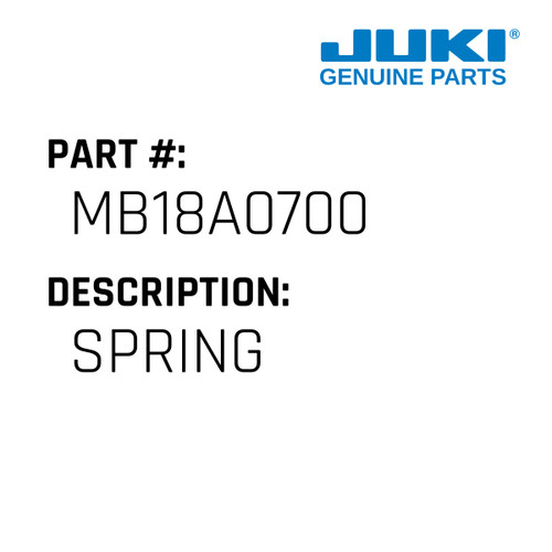 Spring - Juki #MB18A0700 Genuine Juki Part