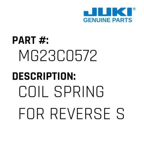 Coil Spring - Juki #MG23C0572 Genuine Juki Part