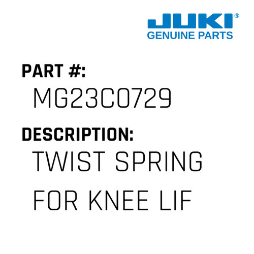 Twist Spring - Juki #MG23C0729 Genuine Juki Part