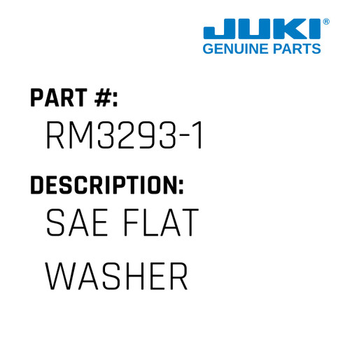 Sae Flat Washer - Juki #RM3293-1 Genuine Juki Part