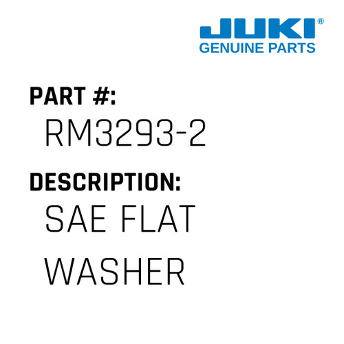 Sae Flat Washer - Juki #RM3293-2 Genuine Juki Part