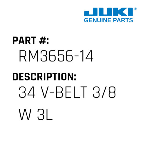 34" V-Belt 3/8 W 3L - Juki #RM3656-14 Genuine Juki Part