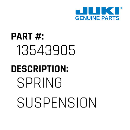 Spring Suspension - Juki #13543905 Genuine Juki Part