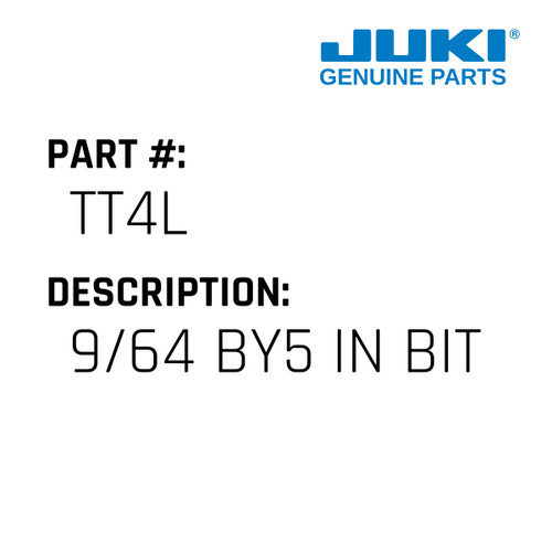 9/64 By5 In Bit - Juki #TT4L Genuine Juki Part