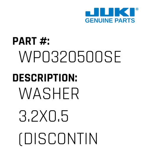 Washer 3.2X0.5 - Juki #WP0320500SE Genuine Juki Part