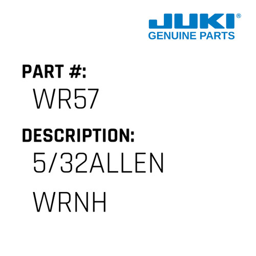 5/32"Allen Wrnh - Juki #WR57 Genuine Juki Part