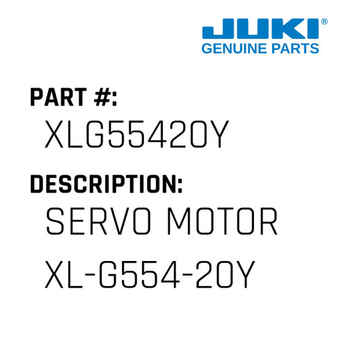 Servo Motor Xl-G554-20Y - Juki #XLG55420Y Genuine Juki Part