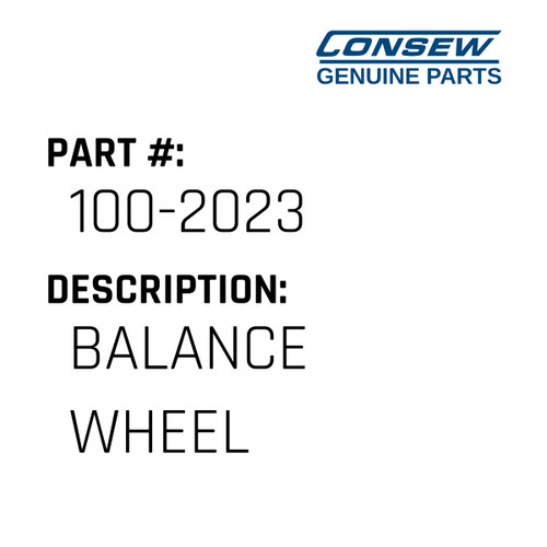 Balance Wheel - Consew #100-2023 Genuine Consew Part