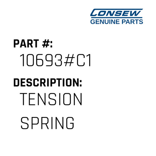 Tension Spring - Consew #10693#C1 Genuine Consew Part