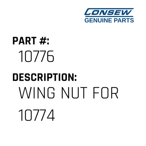 Wing Nut For 10774 - Consew #10776 Genuine Consew Part