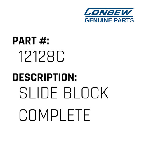 Slide Block Complete - Consew #12128C Genuine Consew Part