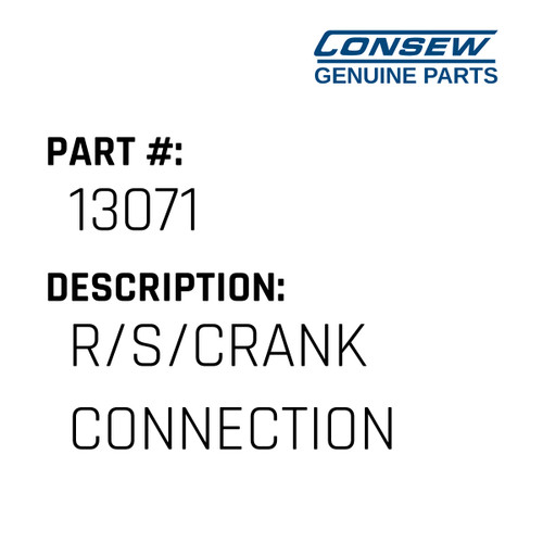 R/S/Crank Connection - Consew #13071 Genuine Consew Part